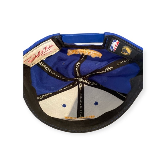 NewMitchell & Ness NBA Golden Gate Warriors Ball Adjustable Cap - Picture 6 of 7